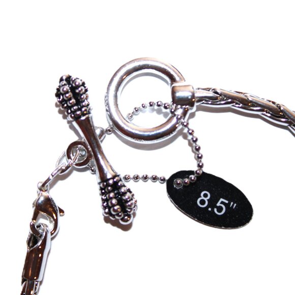 DaVinci Charm Bracelet 8.5" w/ 7 Beads - Christmas Tree NOEL Holiday Red Green - Picture 3 of 4